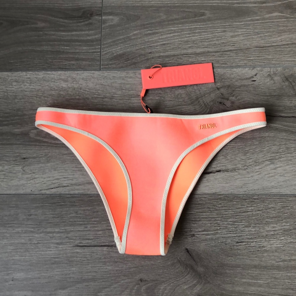 New Triangl bikini Size S Small bottoms orange neoprene